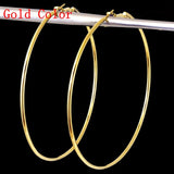 EKUSTYEE Brand 4 Size Big Hoop Earring for Women Jewelry Mother Gold Color Fashion Jewelry Bijoux Accessory Birthday Brincos - MigrationJob