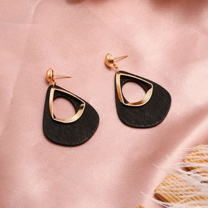X&P New Fashion Round Dangle Drop Korean Earrings For Women Geometric Round Heart Gold Earring Wedding 2020 kolczyki Jewelry - MigrationJob