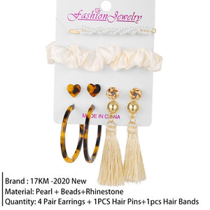 17KM Vintage Tassel Acrylic Earrings For Women Bohemian Earrings Set Big Dangle Drop Earring 2020 Brincos Female Fashion Jewelry - MigrationJob