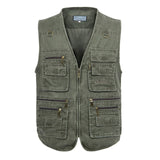 5XL 6XL 7XL New Male Casual Summer Big Size Cotton Sleeveless Vest With Many 16 Pockets Men Multi Pocket Photograph Waistcoat - MigrationJob