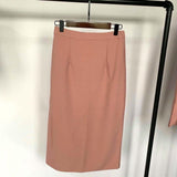 2020 Spring Women Blazer Suits Doule Breasted Pink Blazer High Waist Skirt Office Lady Sets - MigrationJob