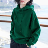 2019 New Plus velvet Basic Hoodies For Women Leisure Female winter Solid Colour Casual SweatshirtHip Pop Tops - MigrationJob