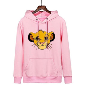 The Lion King Cartoon Print Hoodie Women Loose Casual Cute Long Sleeve Lady Pullover Tops Harajuku Streetwear Sweatshirt Clothes - MigrationJob