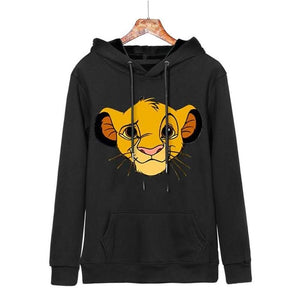 The Lion King Cartoon Print Hoodie Women Loose Casual Cute Long Sleeve Lady Pullover Tops Harajuku Streetwear Sweatshirt Clothes - MigrationJob