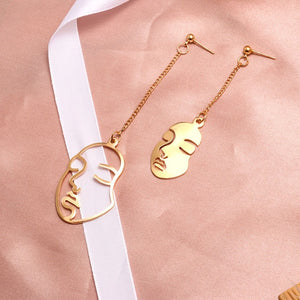 X&P New Fashion Round Dangle Drop Korean Earrings For Women Geometric Round Heart Gold Earring Wedding 2020 kolczyki Jewelry - MigrationJob