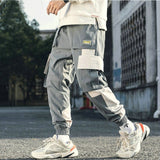 Streetwear hommes Multi poches Cargo sarouel Hip Hop décontracté mâle survêtement pantalon Joggers pantalon mode Harajuku hommes pantalon - MigrationJob