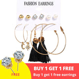 17KM Vintage Tassel Acrylic Earrings For Women Bohemian Earrings Set Big Dangle Drop Earring 2020 Brincos Female Fashion Jewelry - MigrationJob