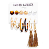 17KM Vintage Tassel Acrylic Earrings For Women Bohemian Earrings Set Big Dangle Drop Earring 2020 Brincos Female Fashion Jewelry - MigrationJob