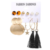 17KM Vintage Tassel Acrylic Earrings For Women Bohemian Earrings Set Big Dangle Drop Earring 2020 Brincos Female Fashion Jewelry - MigrationJob