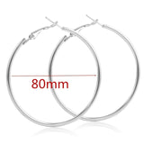 40mm 60mm 70mm 80mm Overdrijven Grote Gladde Cirkel Oorringen Brincos Simple Party Ronde Loop Oorbellen voor Vrouwen Sieraden - MigrationJob