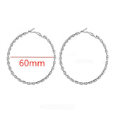 40mm 60mm 70mm 80mm Overdrijven Grote Gladde Cirkel Oorringen Brincos Simple Party Ronde Loop Oorbellen voor Vrouwen Sieraden - MigrationJob